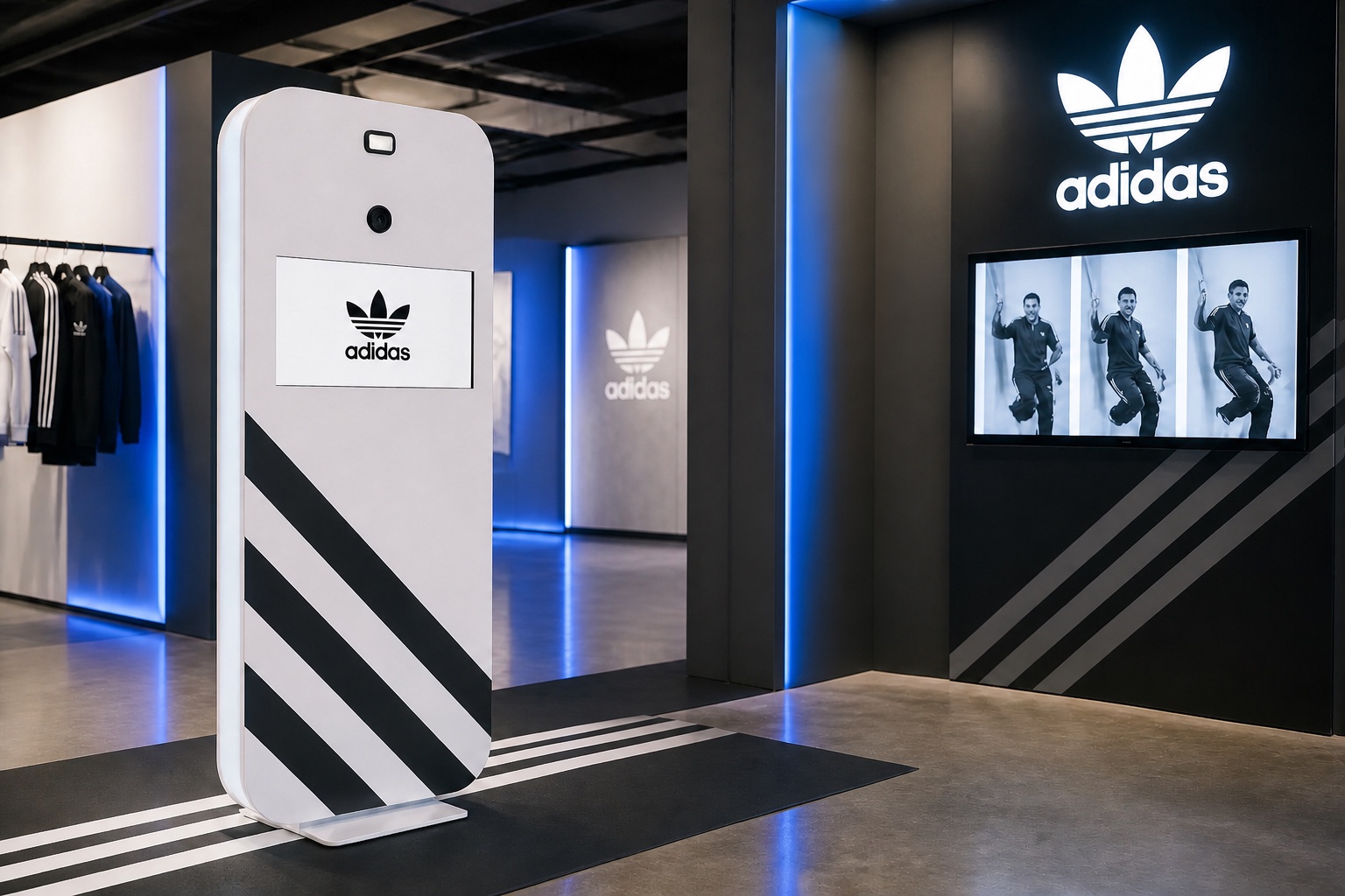 adidas-branded PartyBox GIF and Boomerang experience