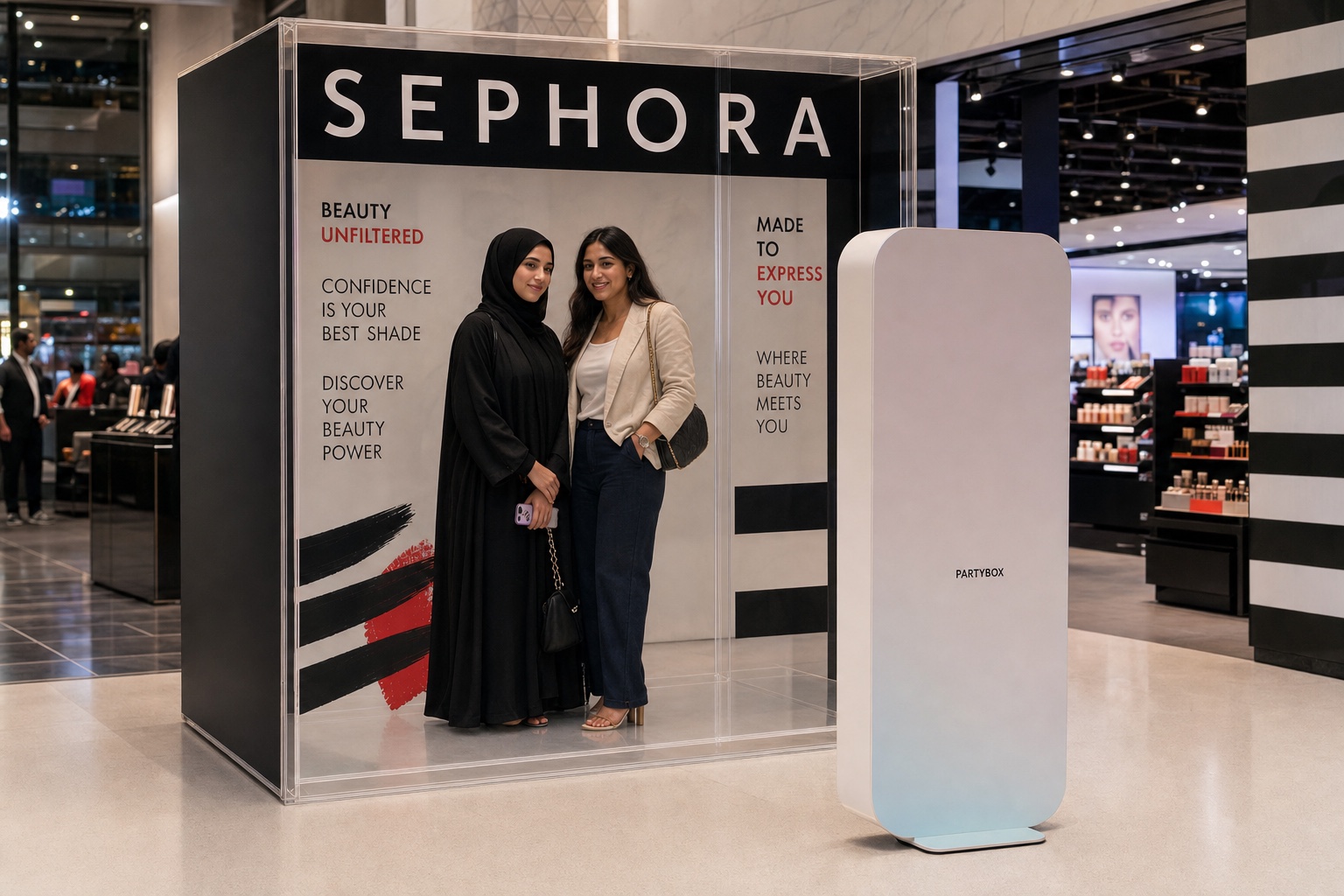 Sephora-branded PartyBox Magazine Cover experience