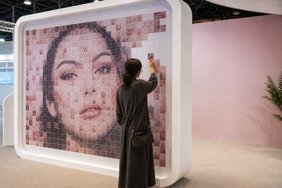 PartyBox Photo Mosaic Wall at a branded event
