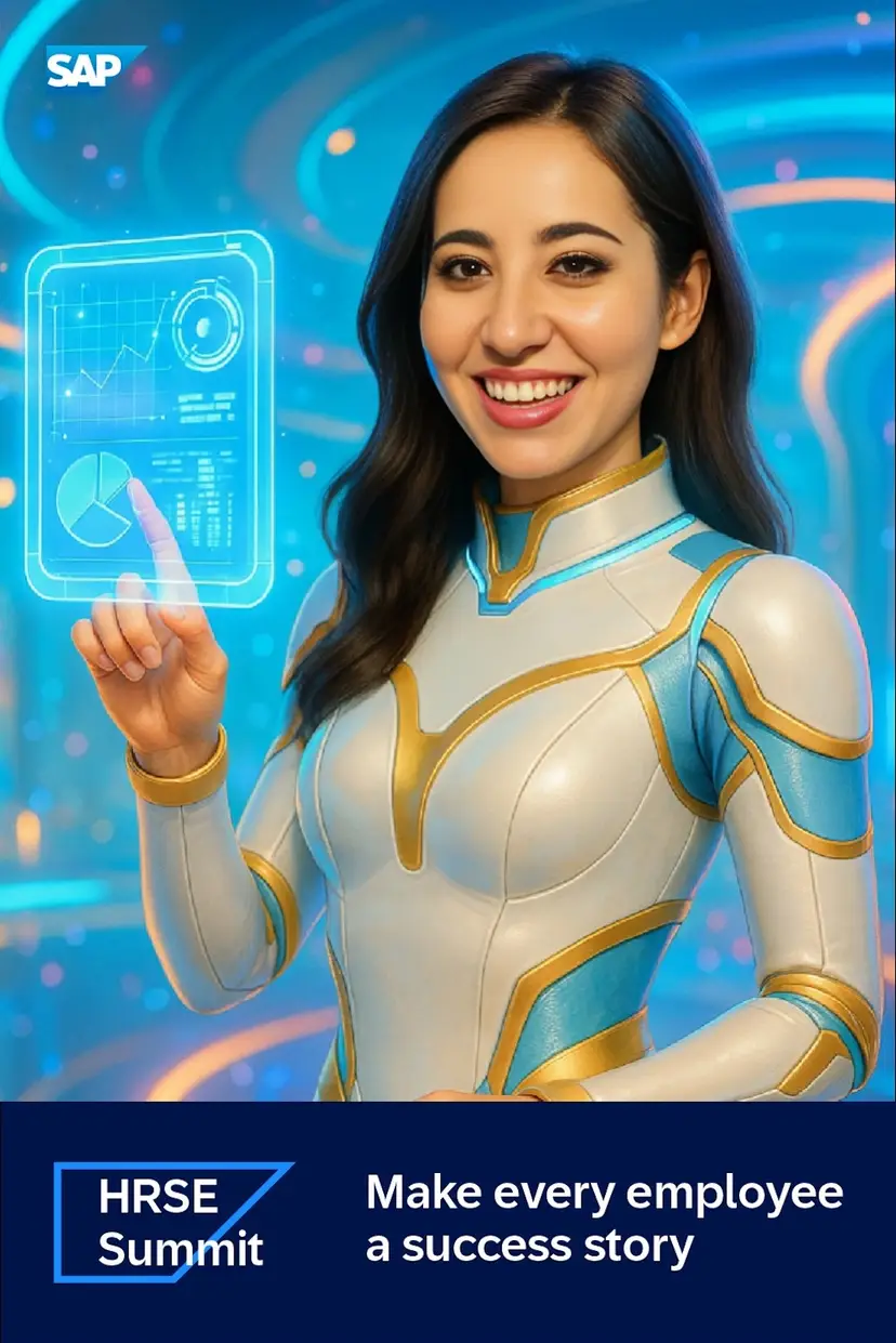 SAP HRSE Summit branded AI portrait output