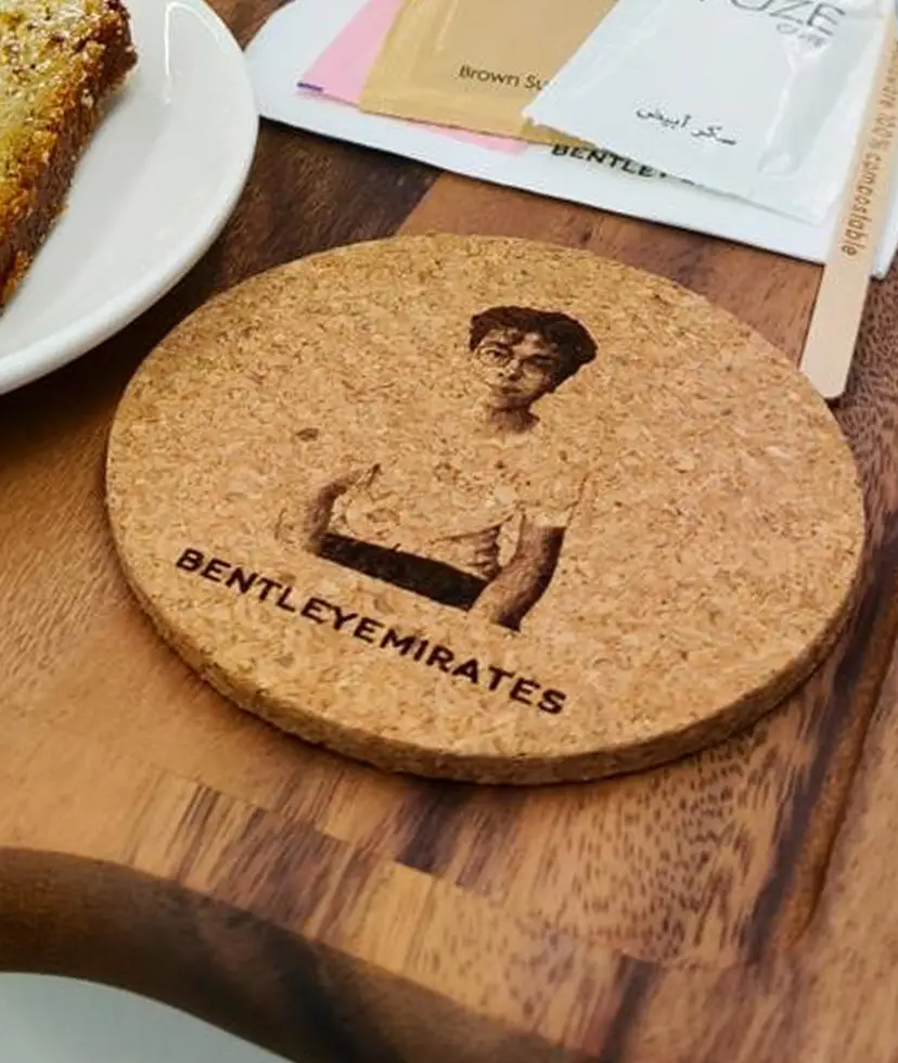 Bentley Emirates personalised coaster