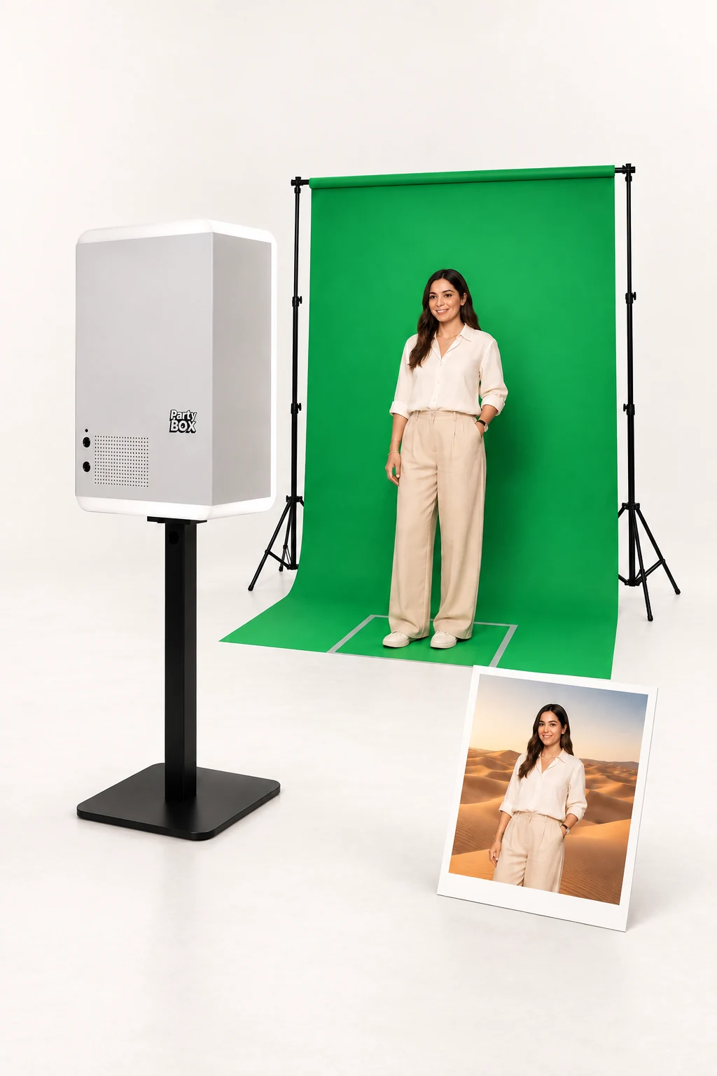 Green Screen Photo Booth in its original PartyBox look