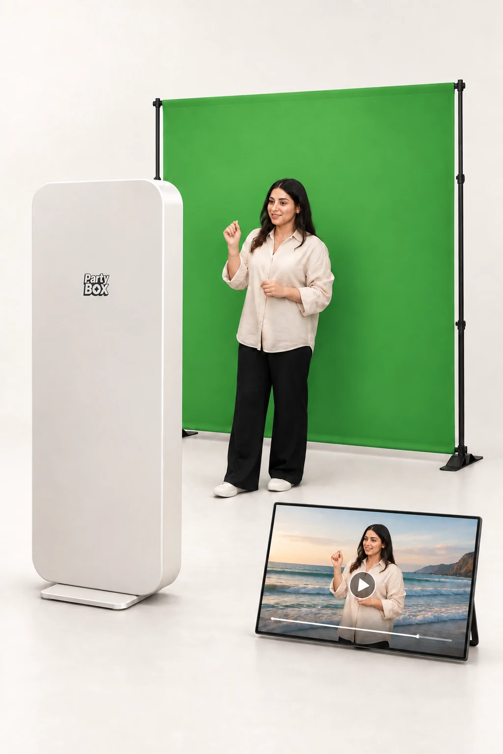 Green Screen Video Booth in its original PartyBox look