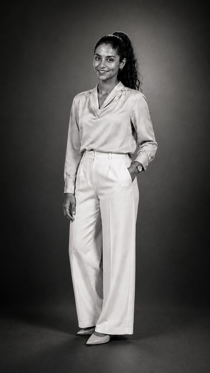 Black and white AI Photography portrait