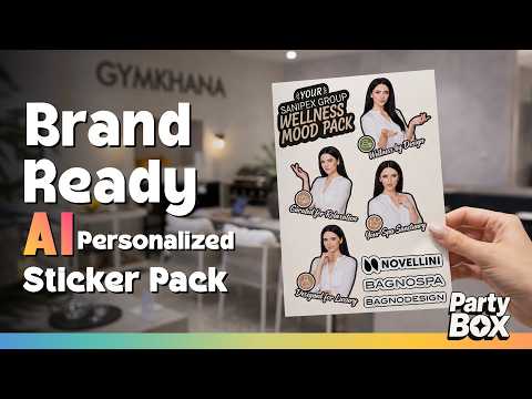 PartyBox AI personalised sticker pack demonstration — video preview